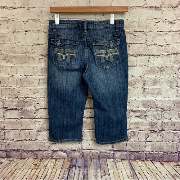 Seven7 Embroidered Studded Denim Capris - Picture 6 of 10
